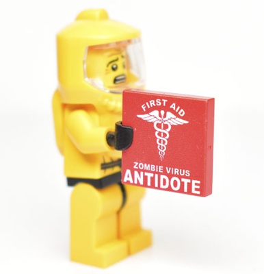 Tile 2 x 2 "Zombie virus antidote"