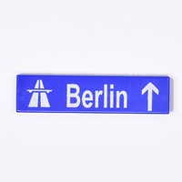Tile 1 x 4 with printed  "Berlin"