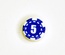 Tile round 1 x 1 with print "Poker chip 5"