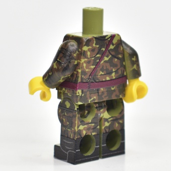 Afghan Soviet, butane camo, boots, LEGO Legs and torso 3 side printed arms
