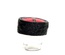 Papakha Kubanka Cossack Fur Hat red top with black stripes.