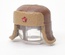 Ushanka hat hand painted with star. brown. for lego figures