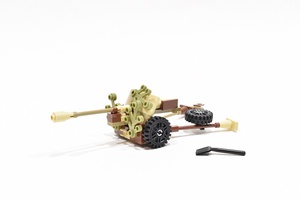 WWII GERMAN 5MM CANNON PAK 38 CAMO Model built from Lego parts