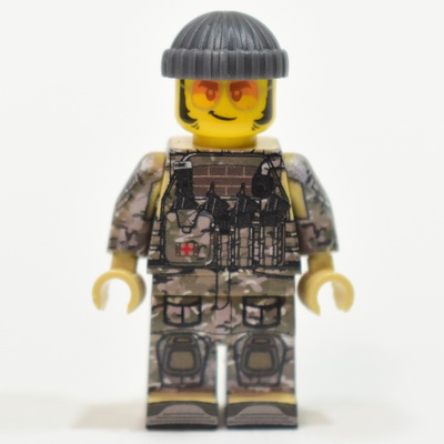 military knitted hat for lego figures dark-grey