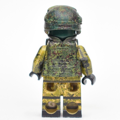 Russian soldier in 6Sh122 camouflage suit, with helmet and vest. (not LEGO)