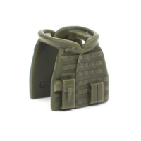 Tank man's armored vest with pouches for lego figures from the Ratnik set. dark green.