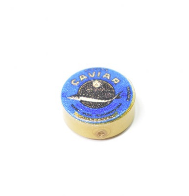 Tile 1 x 1 round "Black Caviar"