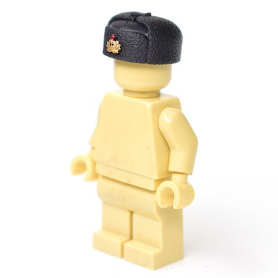 Russian Army RKKA RKKF Naval Ushanka  for LEGO figures. Black
