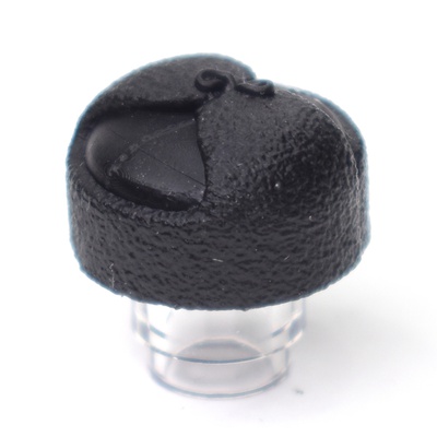WWII Ushanka hat with red star for LEGO figures. Black