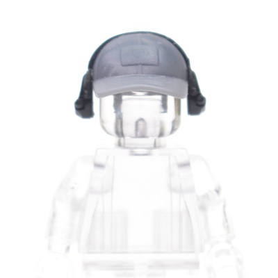 Tactical Gray Cap | Black Headphones for lego minifigures