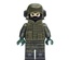 Tank man's armored vest with pouches for lego figures from the Ratnik set. dark green.