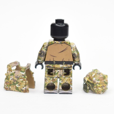 Russian Soldier in G3 multicam uniform with helmet and plate carrier/ (not LEGO)