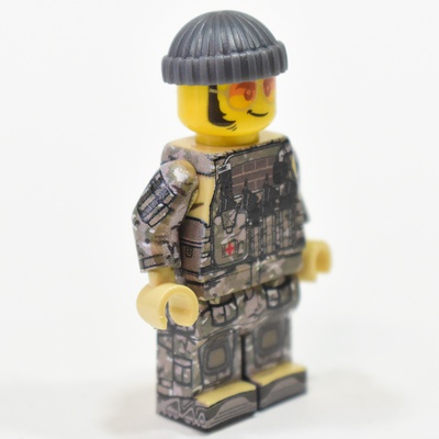 military knitted hat for lego figures dark-grey