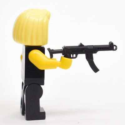 PPS43 submachine gun for LEGO minifigures with extended stock. G BRICK DESIGN