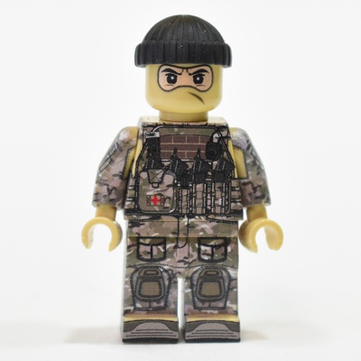 military knitted hat for lego figures black