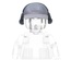 Tactical Gray Cap | Black Headphones for lego minifigures