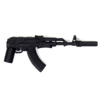 Automatic Rifle series M with folded stock and silencer for LEGO figures