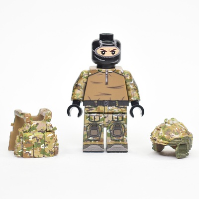 Russian Soldier in G3 multicam uniform with helmet and plate carrier/ (not LEGO)