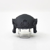 Helmet with vertical headphones, black V3