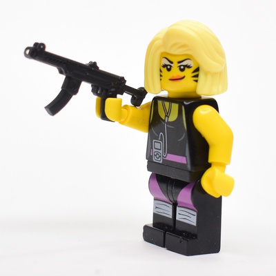 PPS43 submachine gun for LEGO minifigures with extended stock. G BRICK DESIGN