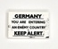 Tile, 2 x 3 with print "Germany keep alert"