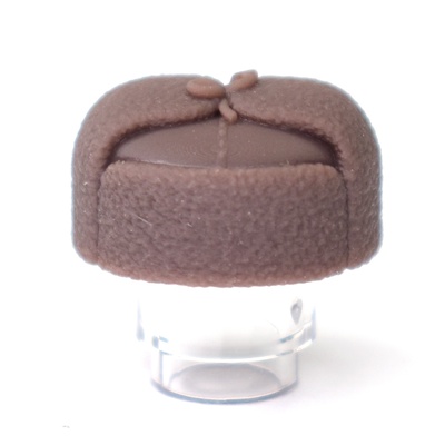 WWII Ushanka hat for LEGO figures. Brown