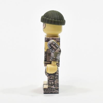 military knitted hat for lego figures dark-green