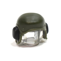 Tanker helmet from the Ratnik set. Green with black earmuffs