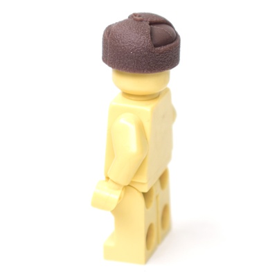 WWII Ushanka hat for LEGO figures. Brown