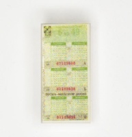 Tile, 1 x 2 with print "6 of 49 lottery ticket"