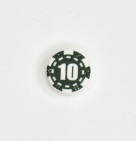 Tile round 1 x 1 with print "Poker chip 10"