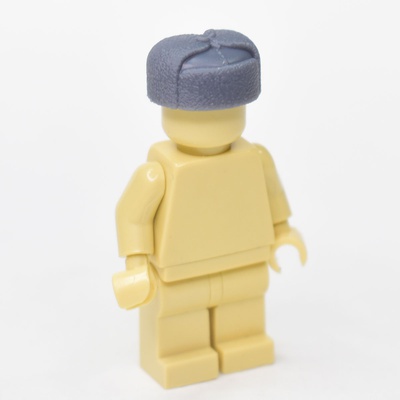 WWII Ushanka hat for LEGO figures. Dark grey