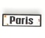 Tile 1x3 road sign "Paris"