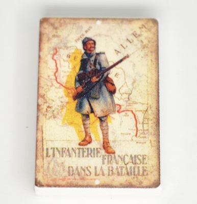 Tile 2 x 3  ww1 french poster