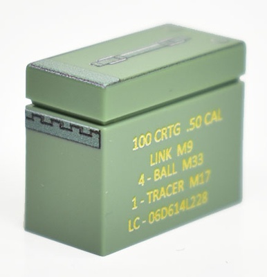 Ammo box 100 crtg .50 cal link m9