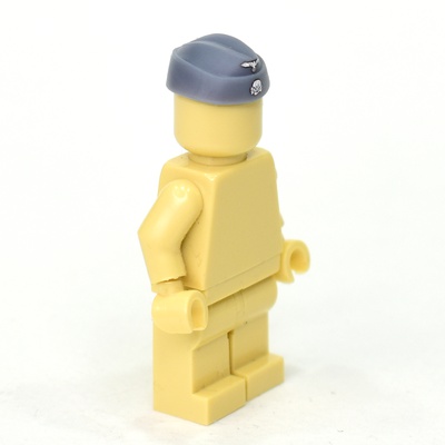 GERMAN WWII Side Cap M40 with ss insignia for lego minifigures. Gray