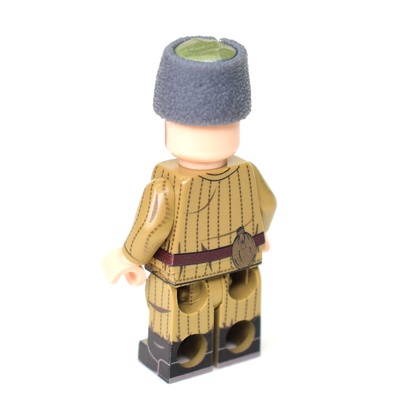 Papakha Fur Hat red v1910 Imperial Soldier Army for lego minifigures