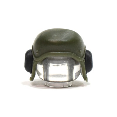 Tanker helmet from the Ratnik set. Green with black earmuffs