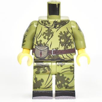 Soviet soldier summer camo Amoeba legs and torso. PPSh pouch