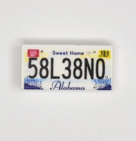 Tile 1 x 2 car number plate Alabama