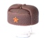WWII Ushanka hat with red star for LEGO figures. Brown