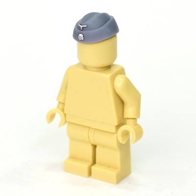 GERMAN WWII Side Cap M40 with ss insignia for lego minifigures. Gray