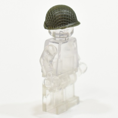 WWII US WW2 M1 Helmet with Net Cover for lego figures