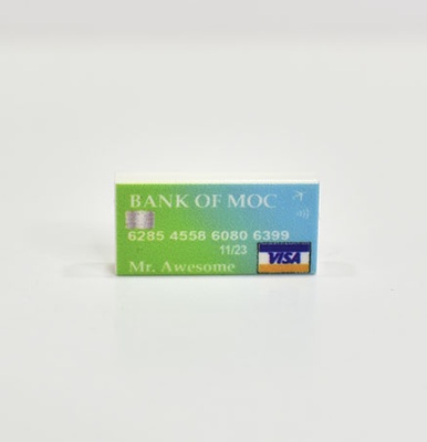 Tile 1 x 2 "Card Bank of MOC"