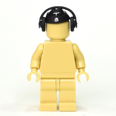 GERMAN WWII Side Cap M40 with ss insignia and headphones for lego minifigures.