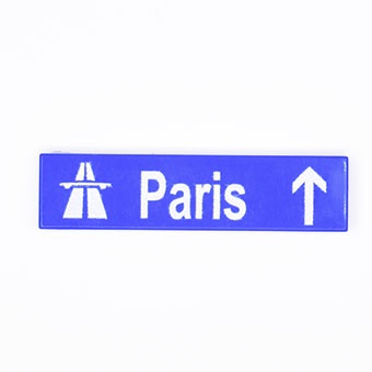 Tile 1 x 4 with printed  "Paris"