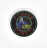 Tile 2 x 2 round "Coffee Donuts"