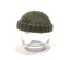 military knitted hat for lego figures dark-green