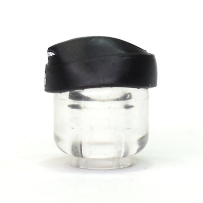 GERMAN WWII Side Cap M40 with ss insignia for lego minifigures. Black