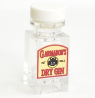 Bottle with print "Garmadon`s Gin"